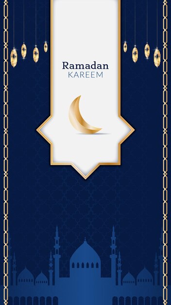 Vector ramadan kareem islamic vertical background