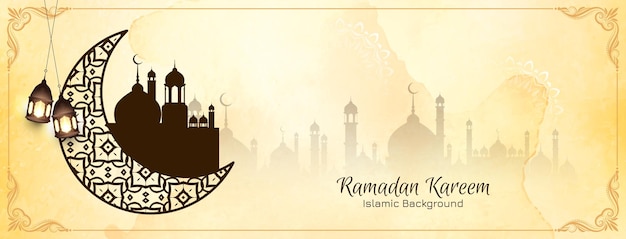 Ramadan Kareem islamitisch festival elegante decoratieve banner ontwerp vector