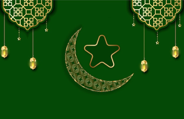 Ramadan Kareem Islamitisch ontwerp met maan