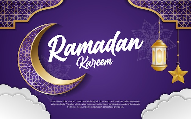 Ramadan Kareem islamitische bannersjabloon