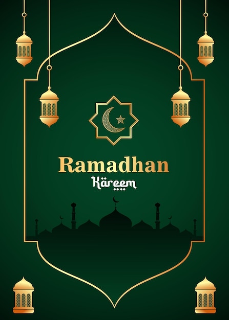 Ramadan Kareem islamitische groetposter