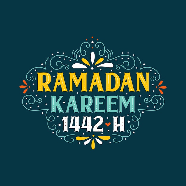 Ramadan kareem islamitische heilige maand typografie