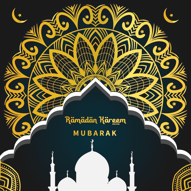 Ramadan kareem islamitische mandala achtergrond 2022