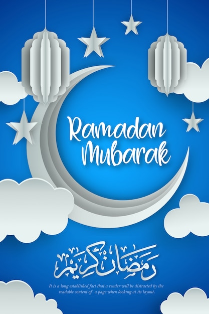 Ramadan kareem islamitische posterontwerp