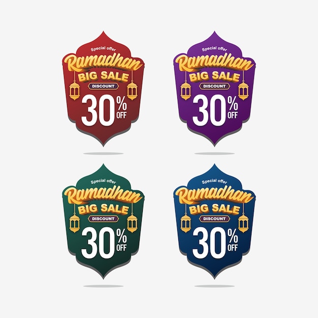 Ramadan Kareem Label verkoop banner sticker badge advertenties pop-up banner speciale aanbieding ramadan grote verkoop