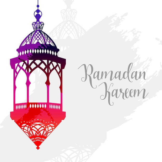 Vector ramadan kareem lantern background