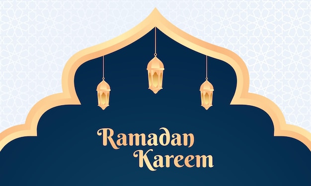 ラマダンカリーム豪華な背景聖なる月のラマダンのお祝いのためのエレガントな黄金のパターンを持つイスラムの背景