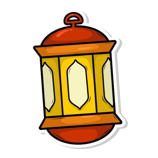 Ramadan Kareem met cartoon islamitische illustratie ornament