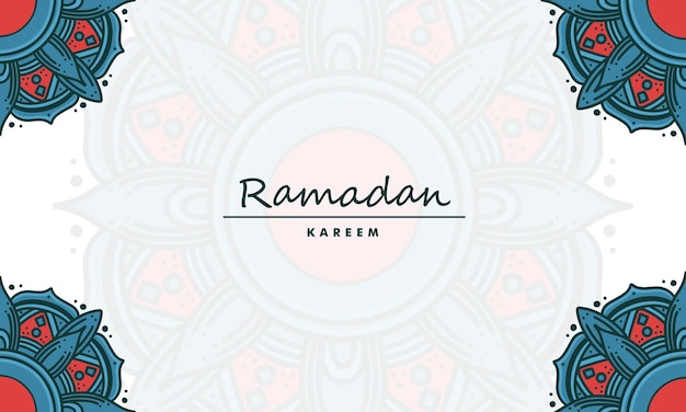 Vector ramadan kareem met mandala achtergrond