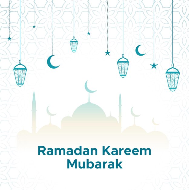 Vector ramadan kareem mubarak postontwerp
