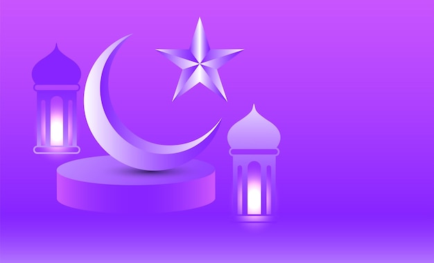 Ramadan kareem occasion islamic greeting banner