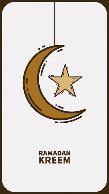 Vector ramadan kareem outline