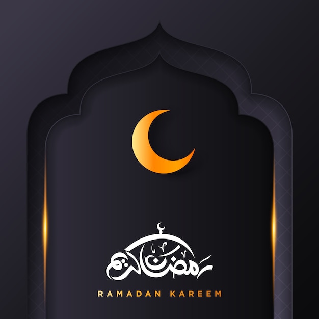 Ramadan kareem paper art Islamic background