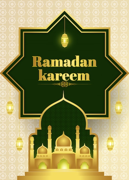 Ramadan Kareem Paper Graphic van islamitische kunst