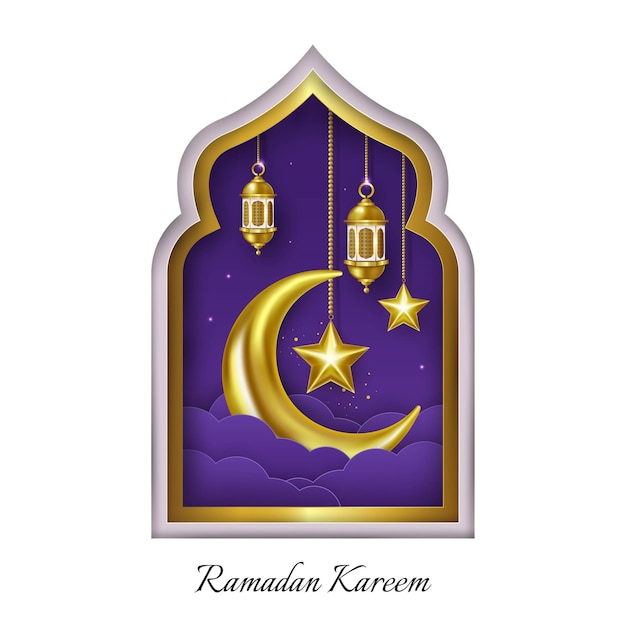 Ramadan kareem papierkunst