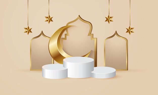 Ramadan Kareem podium pedestal for product display