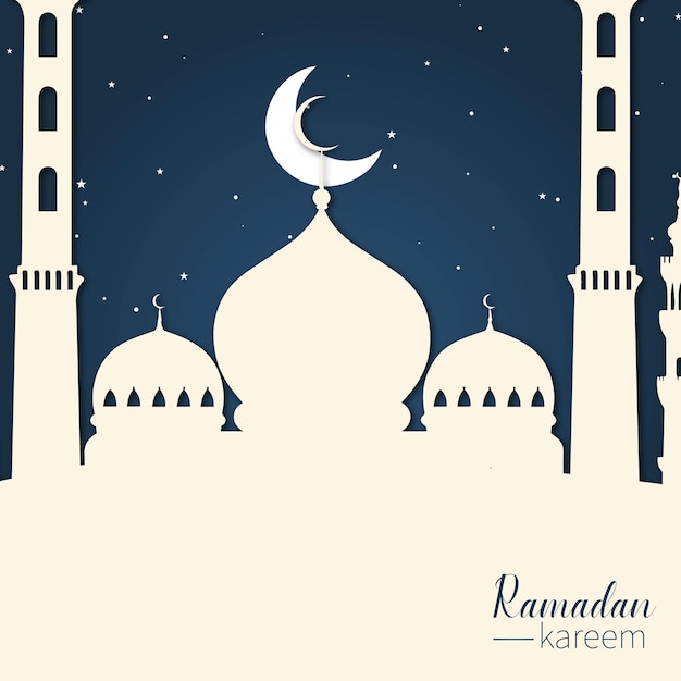 Vettore postale di ramadan kareem