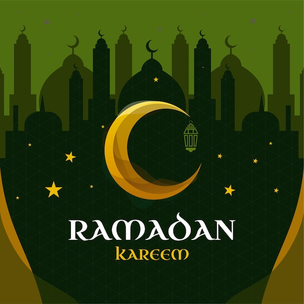 Modello di poster di ramadan kareem