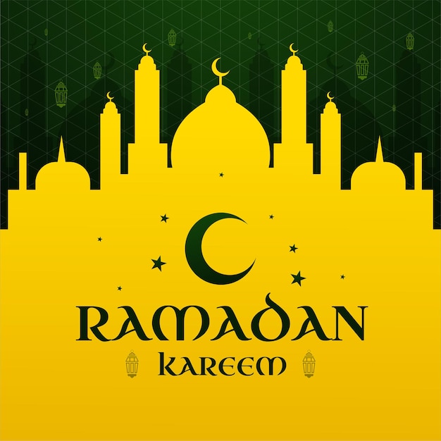 Ramadan kareem-postersjabloon