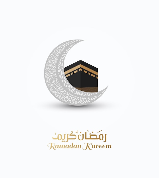 ラマダン・カリーム (Ramadan Kareem) ソーシャルメディアのバナーポスターベクトルイラストレーションラマダン・イード・ハッジ (Ramadhan Eid Hajj) ポスター