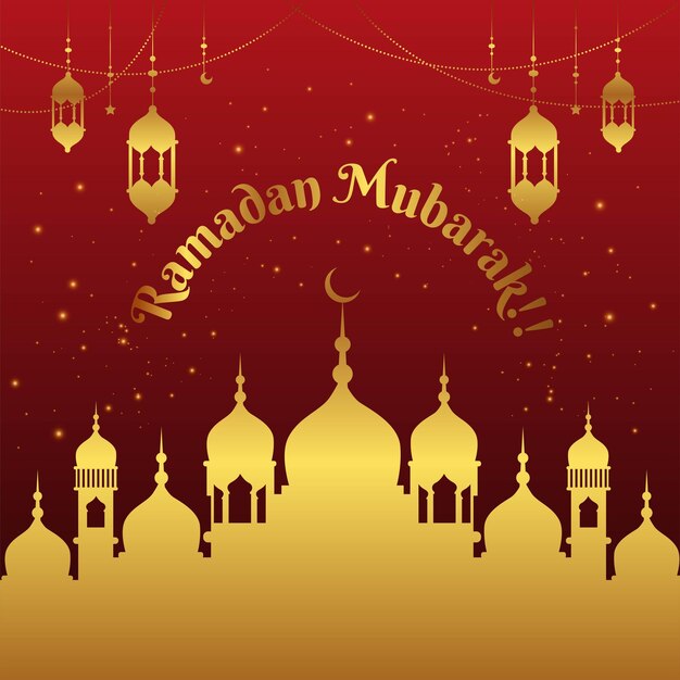 Ramadan Kareem or Ramazan mubarak banner design template