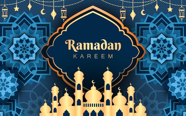 Sfondo realistico di ramadan kareem