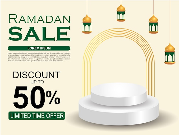 Ramadan Kareem Sale Banner Ramadhan Banner Achtergrond Islamitische ramadhan kareem met lantaarn