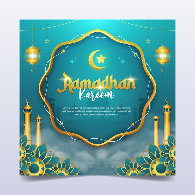 Ramadan Kareem-sjabloon voor spandoek voor sociale media