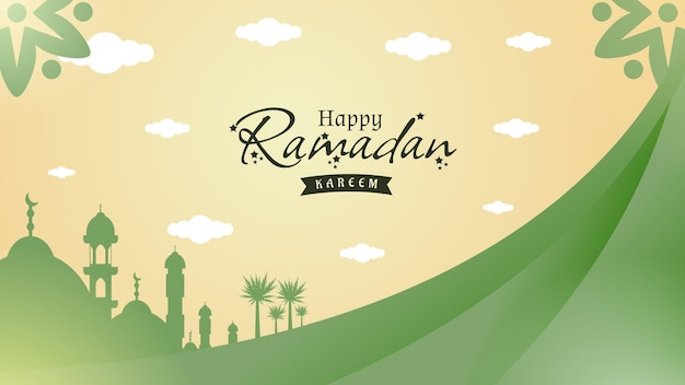 Ramadan kareem sjabloonontwerp voor spandoek