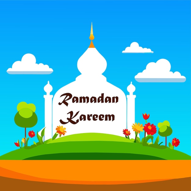 Vettore modello di banner sociale di ramadan kareem