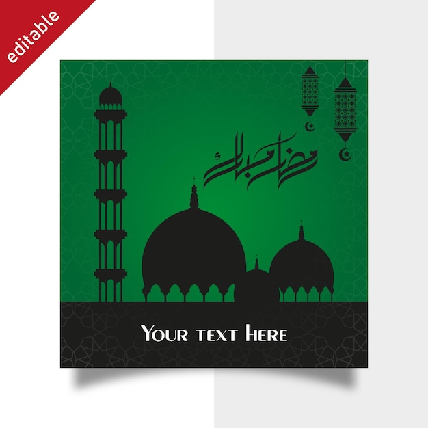 Ramadan Kareem social media post design template