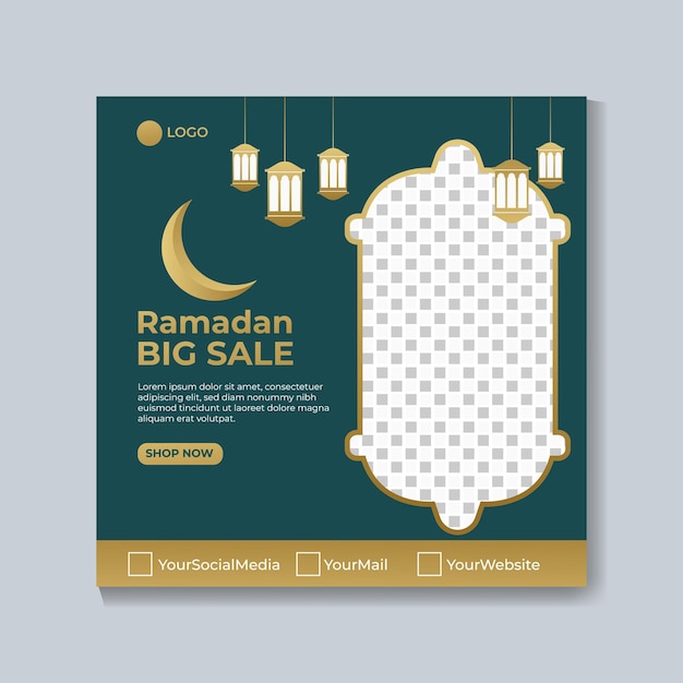 Vector ramadan kareem social media post design