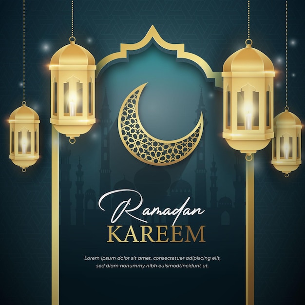 ramadan kareem social media post template