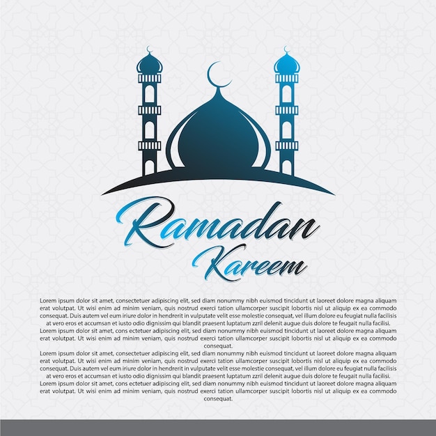 Ramadan Kareem Social Media Post Vector Design