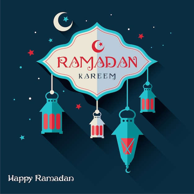 Vector ramadan kareem social media post