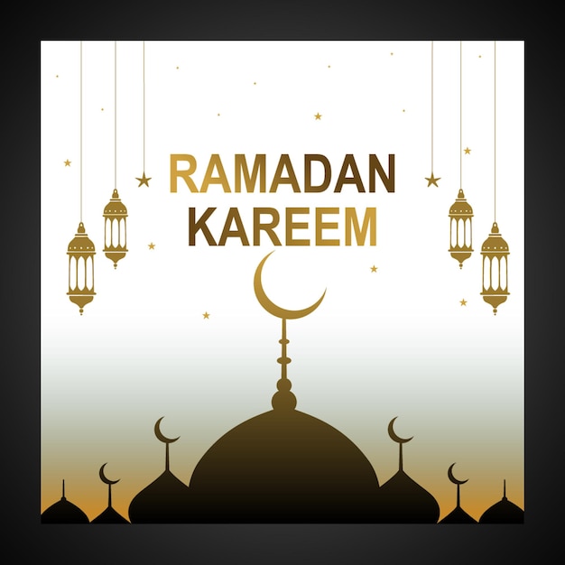 Vector ramadan kareem social media template design.