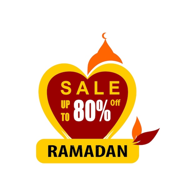 Vector ramadan kareem sticker stiker sale label banner tombol lencana dan pita sale