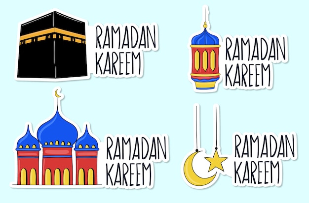 Ramadan kareem stickercollectie