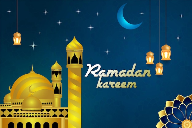 Ramadan kareem stijlvolle islamitische achtergrond