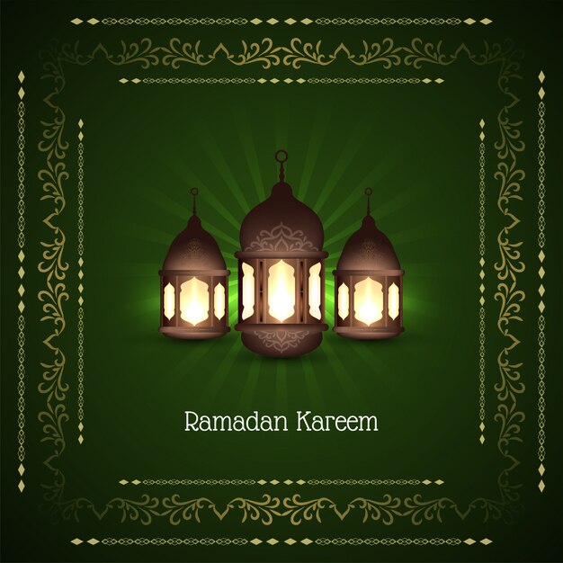 Ramadan Kareem stylish decorative background