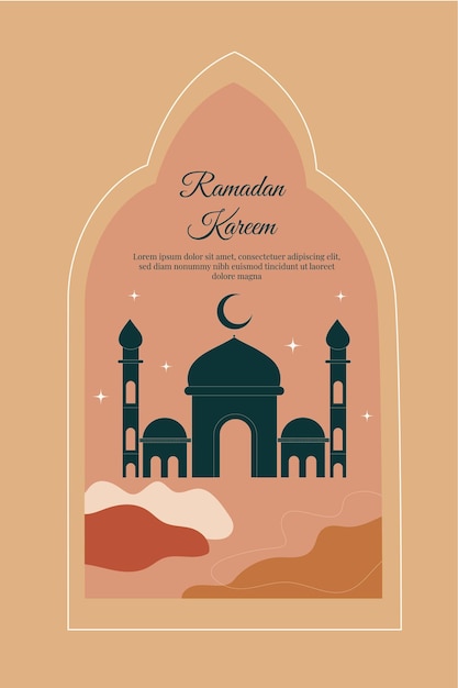 Vector ramadan kareem terracota