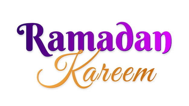 Vector ramadan kareem text in arabic style
