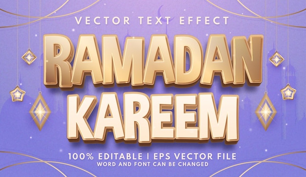 Ramadan kareem text effect template