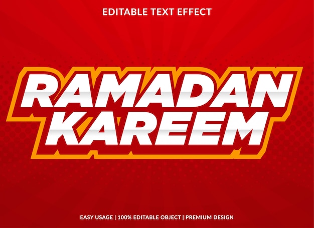 ramadan kareem text effect template