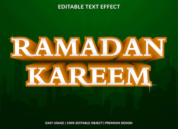 Ramadan kareem text effect template
