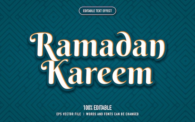 Ramadan kareem text effect