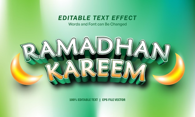 Ramadan kareem text effect