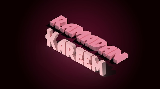 Vettore testo di ramadan kareem