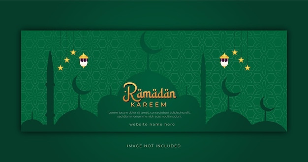 Ramadan kareem traditional islamic festival religious facebook cover