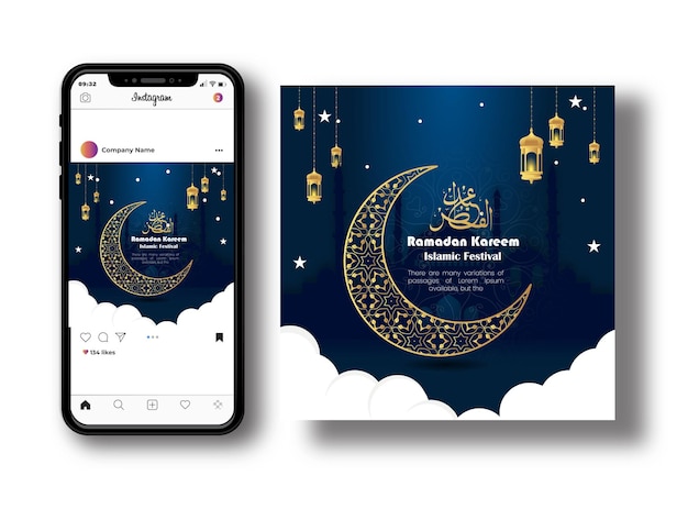 ramadan kareem traditional islamic festival religious social media banner